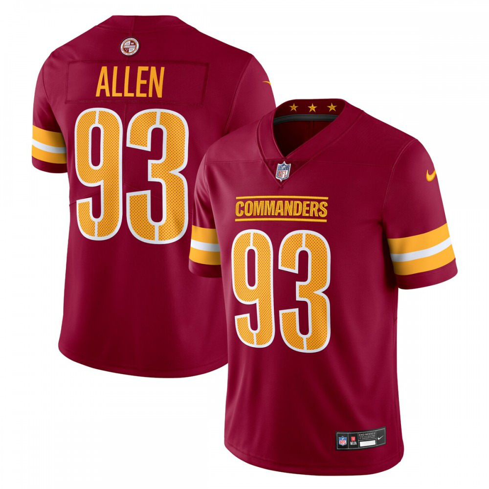 Jonathan Allen Washington Commanders Nike Vapor Untouchable Limited Jersey - Burgundy-GridironStore